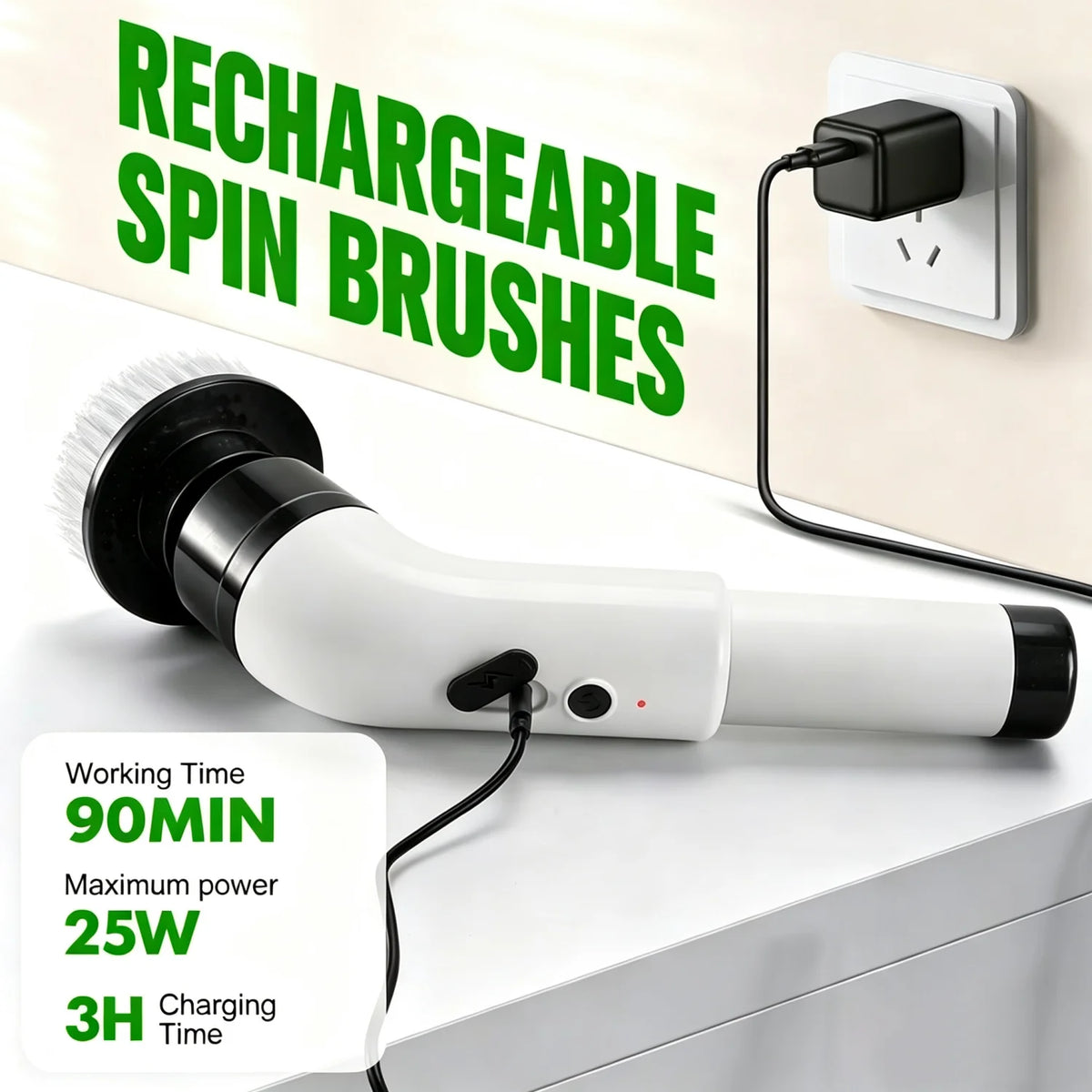 SpinForce™ Pro Electric Cleaning Scrubber