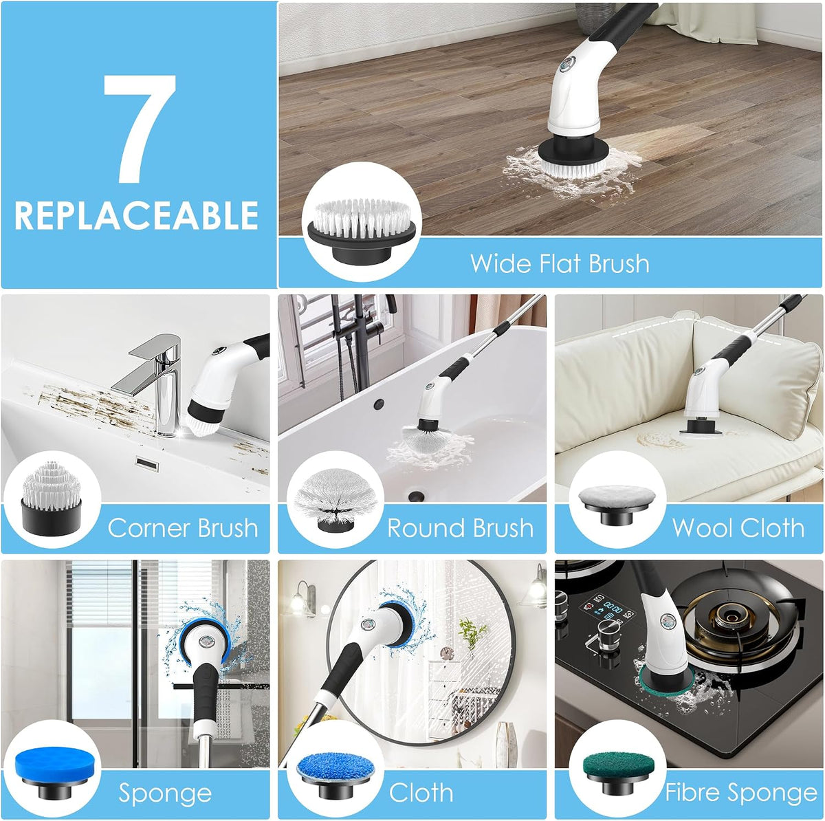 SpinForce™ Ultra 3-Speed Electric Cleaning Scrubber