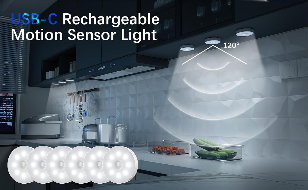 SmartGlow Rechargeable Motion Sensor Under Cabinet Lights