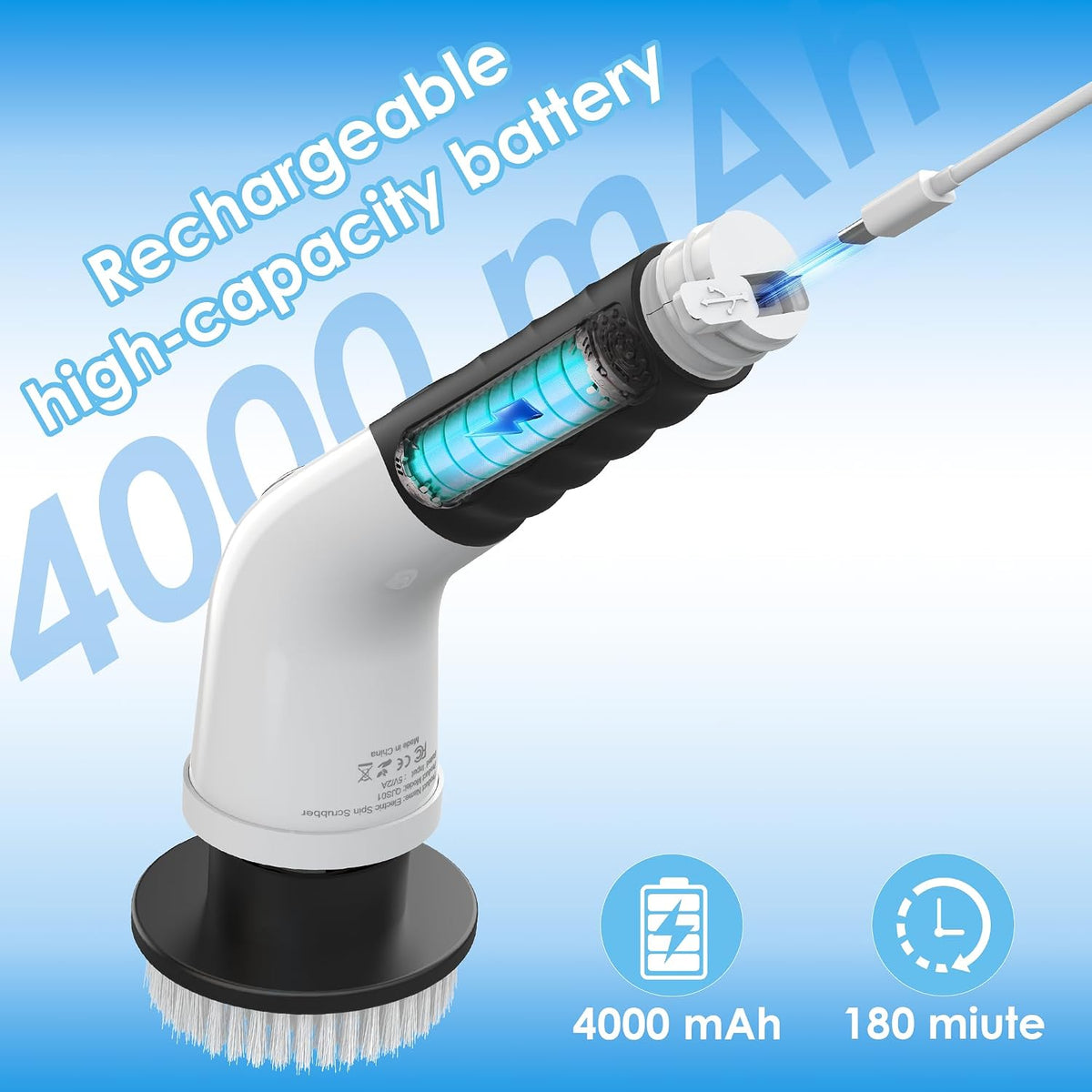 SpinForce™ Ultra 3-Speed Electric Cleaning Scrubber