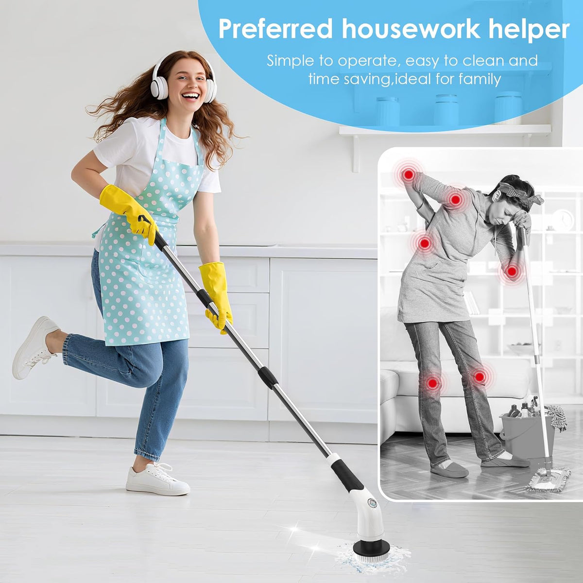 SpinForce™ Ultra 3-Speed Electric Cleaning Scrubber