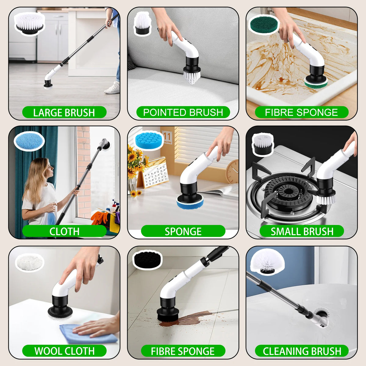 SpinForce™ Pro Electric Cleaning Scrubber